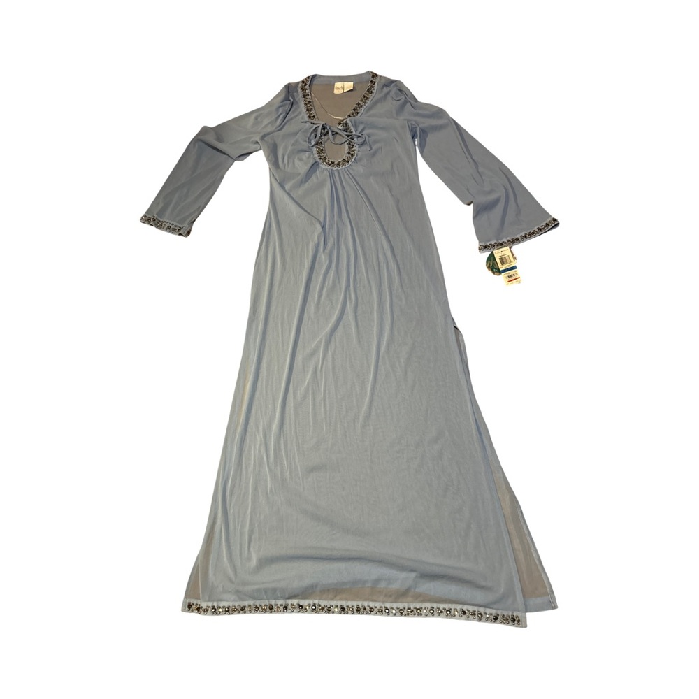 New INC International‎ Concepts Beach Light Blue Beach Dress with beaded accents